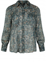 Блузка из прозрачной ткани с нагрудными карманами oodji для Женщины (зеленый), 11411241/50317/6962E