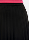 Юбка плиссе из искусственной замши oodji для женщины (черный), 18H05007-2/51332/2900N