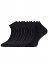 Комплект укороченных носков (10 пар) oodji для женщины (черный), 57102418T10/47469/2900N