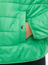 Куртка стеганая с воротником-стойкой oodji для женщины (зеленый), 10203060B/43363/6A01N