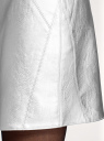 Юбка из искусственной кожи на молнии oodji для Женщина (серебряный), 18H05012/49353/9100N