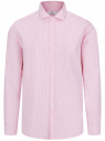 Рубашка из хлопка в полоску oodji для мужчины (розовый), 3B110034M-2/33081/1041S