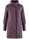 Утепленное пальто oodji для женщины (фиолетовый), 21C02002/43388/8800N