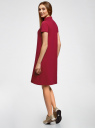 Платье поло из ткани пике oodji для Женщины (красный), 24001118-4B/48433/4900N