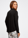 Блузка базовая из вискозы с нагрудными карманами oodji для Женщины (черный), 11411127B/26346/2900N