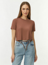 Кроп-топ из вискозы oodji для Женщины (коричневый) Кроп-топ из вискозы oodji для Женщины (коричневый), 15F11005-1/49998/3700N