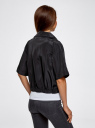 Куртка на молнии с короткими рукавами oodji для Женщины (черный), 10307004/45462/2900N