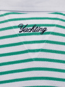 Топ трикотажный из комбинированной ткани с воротником oodji для Женщины (зеленый), 29305001/47006/6D10S