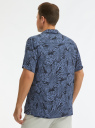 Рубашка вискозная с коротким рукавом oodji для Мужчина (черный), 3L430002M/42540/2974F