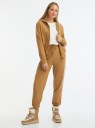 Брюки трикотажные спортивные oodji для Женщины (бежевый) Брюки трикотажные спортивные oodji для Женщины (бежевый), 16700064/50329/3300M