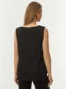 Топ прямого силуэта с круглым вырезом oodji для Женщины (черный) Топ прямого силуэта с круглым вырезом oodji для Женщины (черный), 14911014/48728/2900N