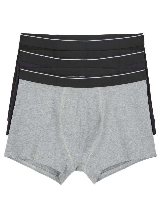 Комплект из трех трусов-боксеров oodji для Мужчины (разноцветный) Комплект из трех трусов-боксеров oodji для Мужчины (разноцветный), 7B111001-2T3/51561/1902N