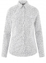 Рубашка приталенная с нагрудными карманами oodji для женщины (белый), 13L12001B/43609/1029O