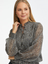 Блузка принтованная из полупрозрачной ткани oodji для Женщины (серый), 11411242/51516/2523A