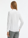 Рубашка базовая приталенного силуэта oodji для Женщина (белый), 13K03003B/42083/1000N