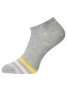 Комплект укороченных носков (3 пары) oodji для женщины (серый), 57102433T3/47469/137