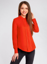Блузка с металлическими стразами oodji для женщины (красный), 21401247/32823/4500N