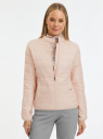 Куртка стеганая с воротником-стойкой oodji для Женщины (розовый), 10203060B/43363/4B02N