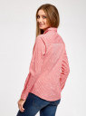 Рубашка приталенная с нагрудными карманами oodji для женщины (красный), 11403222-4/46440/4310S