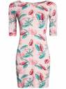 Платье трикотажное облегающее oodji для Женщины (розовый), 14001121-3B/16300/4073F