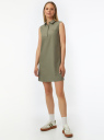Платье прямое с воротником oodji для Женщины (зеленый), 12C11006/16009/6600N