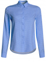 Блузка базовая из вискозы oodji для женщины (синий), 11411136B/26346/7510D