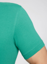 Поло базовое из ткани пике oodji для Мужчины (зеленый), 5B422002M/44032N/6500N