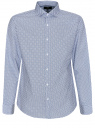 Рубашка принтованная с длинным рукавом oodji для Мужчина (синий), 3L110191M/19370N/1075G