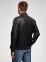 Куртка на молнии из искусственной кожи oodji для Мужчина (черный), 1L511071M/49449N/2900N