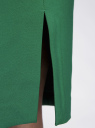 Юбка прямая с завышенной талией oodji для женщины (зеленый), 21601295/33574/6E00N