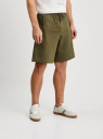 Шорты хлопковые на завязках oodji для Мужчины (зеленый), 5L270027I/52450/6600N