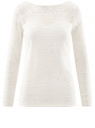 Блузка кружевная с глубоким вырезом на спине oodji для Женщины (белый), 14211004/46234/1200N
