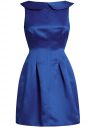 Платье из атласной ткани oodji для женщины (синий), 11902149/24393/7500N