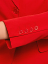 Жакет базовый приталенного силуэта oodji для Женщины (красный), 21202077-3B/18600/4500N