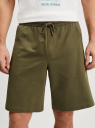 Шорты хлопковые на завязках oodji для Мужчины (зеленый), 5L270027I/52450/6600N