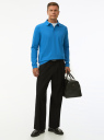 Поло из хлопка с длинным рукавом oodji для Мужчины (синий) Поло из хлопка с длинным рукавом oodji для Мужчины (синий), 5B501001M-2/47420/7500N