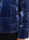Куртка стеганая с капюшоном oodji для Женщины (синий), 10203076-4/50279/7979N