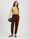 Кроп-топ в рубчик из хлопка oodji для Женщины (желтый), 15F15005/48037/6700N