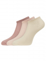 Комплект укороченных носков (3 пары) oodji для Женщины (разноцветный), 57102433T3/47469/157