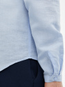 Рубашка прямого силуэта изо льна oodji для Мужчина (синий), 3B320002M-1/49987N/7000N