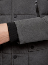 Парка с капюшоном и нагрудными карманами на молниях oodji для Мужчины (серый), 1L412024M/44447N/2500M