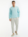 Рубашка из смесового льна с длинным рукавом oodji для Мужчины (синий), 3B320002M-4/50932N/7300N