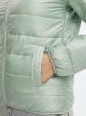 Куртка стеганая с воротником-стойкой oodji для Женщины (зеленый), 10203060B/43363/6001N