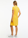 Платье поло из ткани пике oodji для женщины (желтый), 24001118-4B/48433/5200N