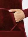Худи базовая с карманом oodji для Женщины (красный), 15401001B/47883/4900N