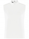 Топ базовый из струящейся ткани oodji для женщины (белый), 14911006B/43414/1200N