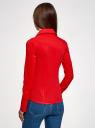Рубашка базовая хлопковая oodji для женщины (красный), 21400391/33431/4500N