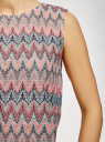 Топ из фактурной ткани с этническим узором oodji для женщины (розовый), 15F05004/45509/6555E