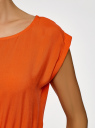 Платье вискозное без рукавов oodji для Женщины (оранжевый), 11910073B/26346/4501N