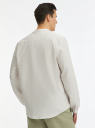 Рубашка из смесового льна с длинным рукавом oodji для мужчины (белый), 3B320002M-5/50875N/1220M
